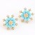 Seashell Blue Flower Stud Earrings
